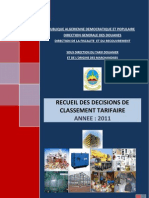 Recueil - de - Classement 2012-Douane - Algerienne