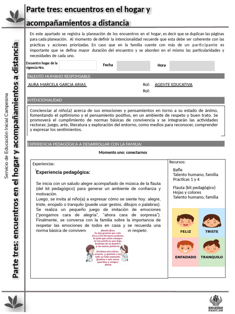 EEHH 0CTUBRE Emociones | PDF | Educación de la primera infancia | Las ...