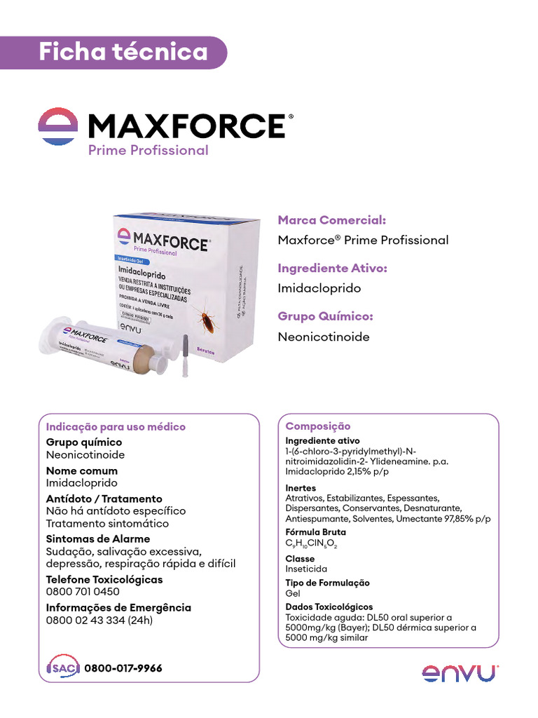 Maxforce® Prime: Inseticida Profissional Gel | PDF | Inseticida