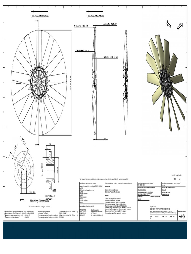 Impeller Design Specifications and Tolerances | PDF | Engineering ...