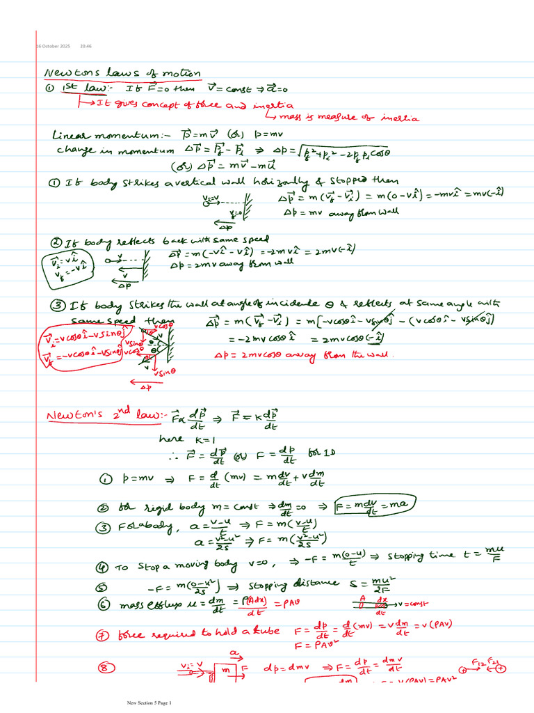 Newtons Laws of Motion | PDF