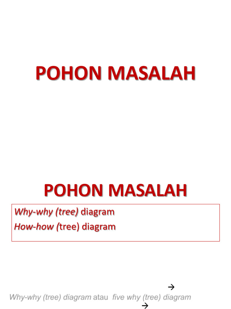 Analisis Pohon Masalah dan Metode Five Whys | PDF