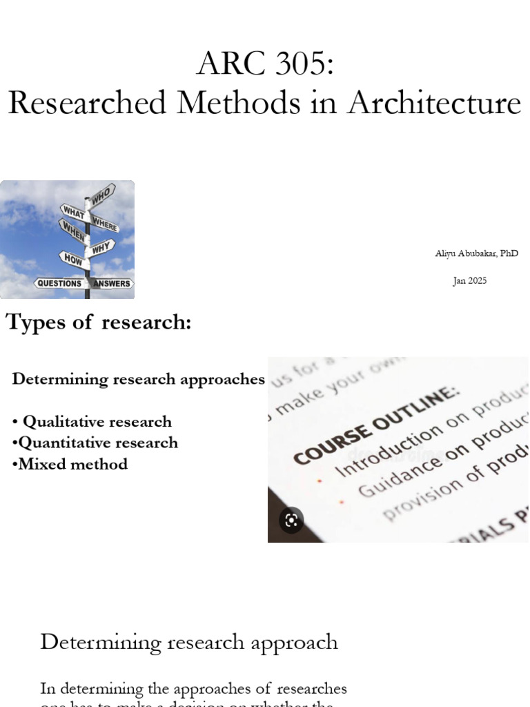 ARC 305_II - Types of research | PDF | Quantitative Research | Methodology