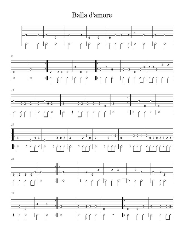 Lute 2: Balla d'amore Analysis | PDF