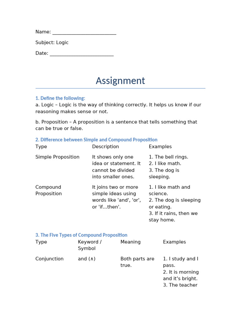 Logic Assignment RJ Rodriguez HandwrittenStyle | PDF | If And Only If ...