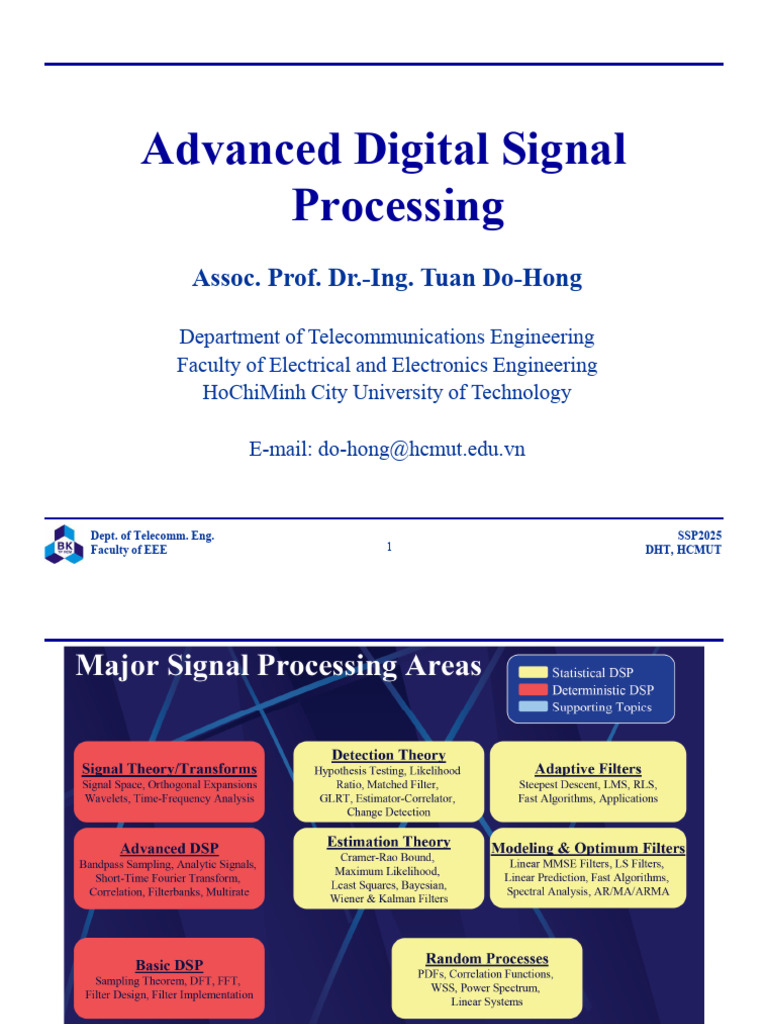 DSP Advance - Chapter1 Background-2025 (Sept 2025) | PDF | Eigenvalues ...