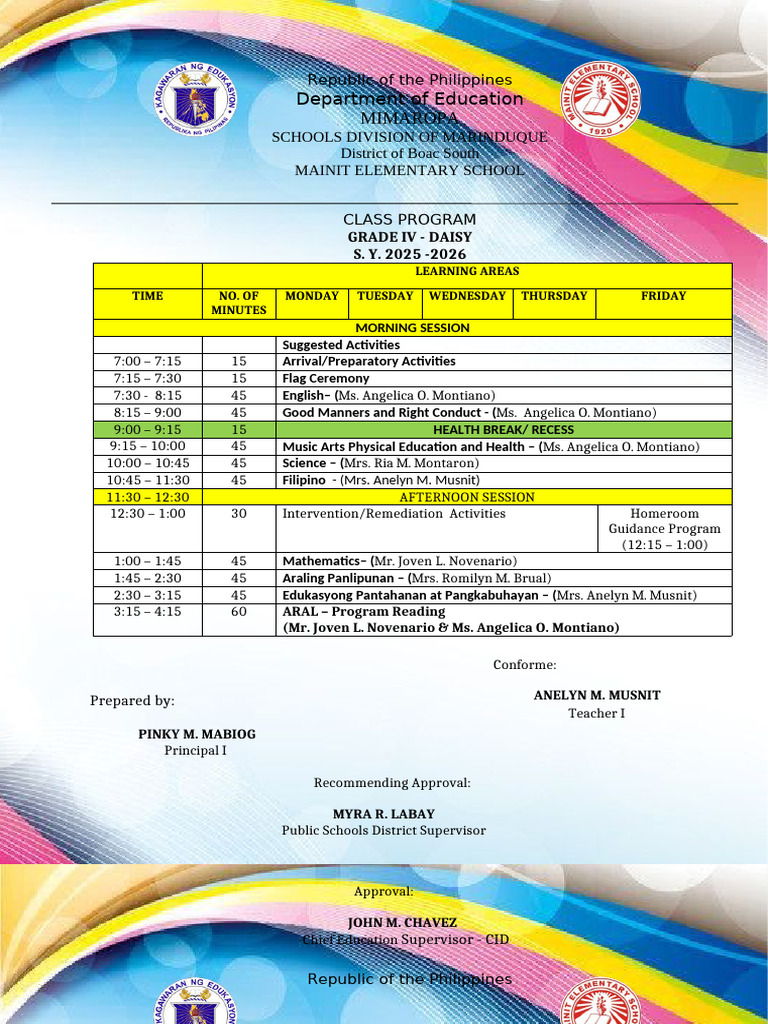 Classroom Program ANeh New | PDF | Schools | Learning