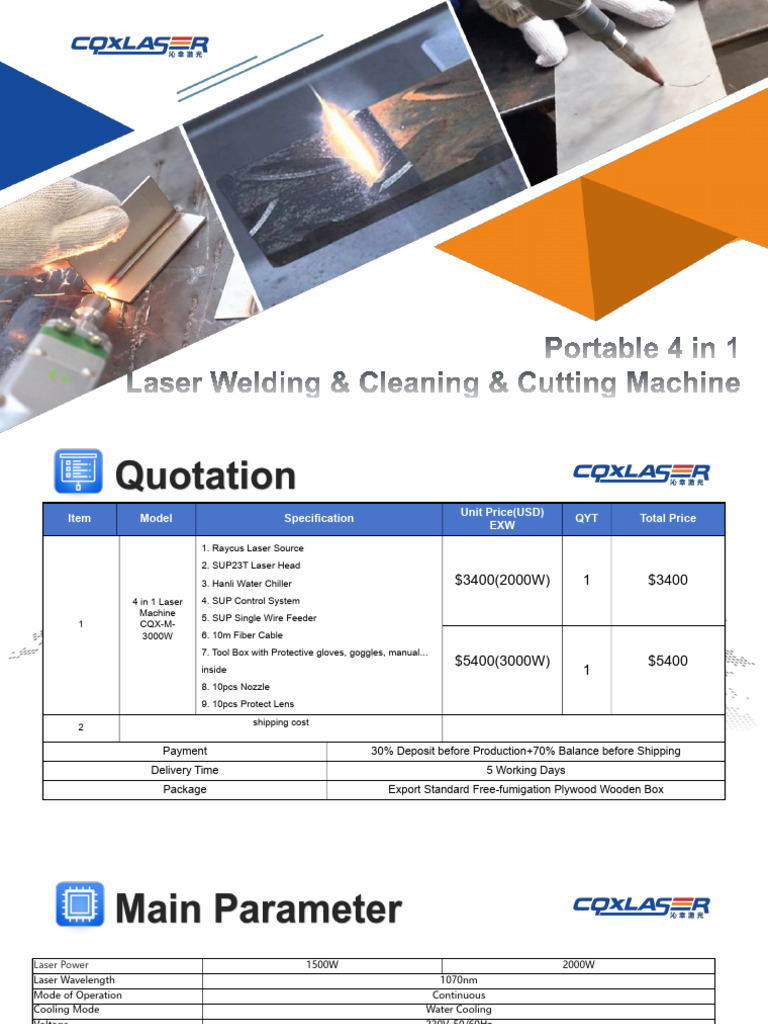 4-in-1 Laser Machine Specifications | PDF | Laser | Welding