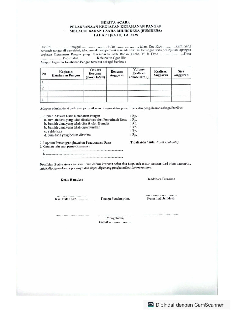 Contoh BAP Bumdes | PDF