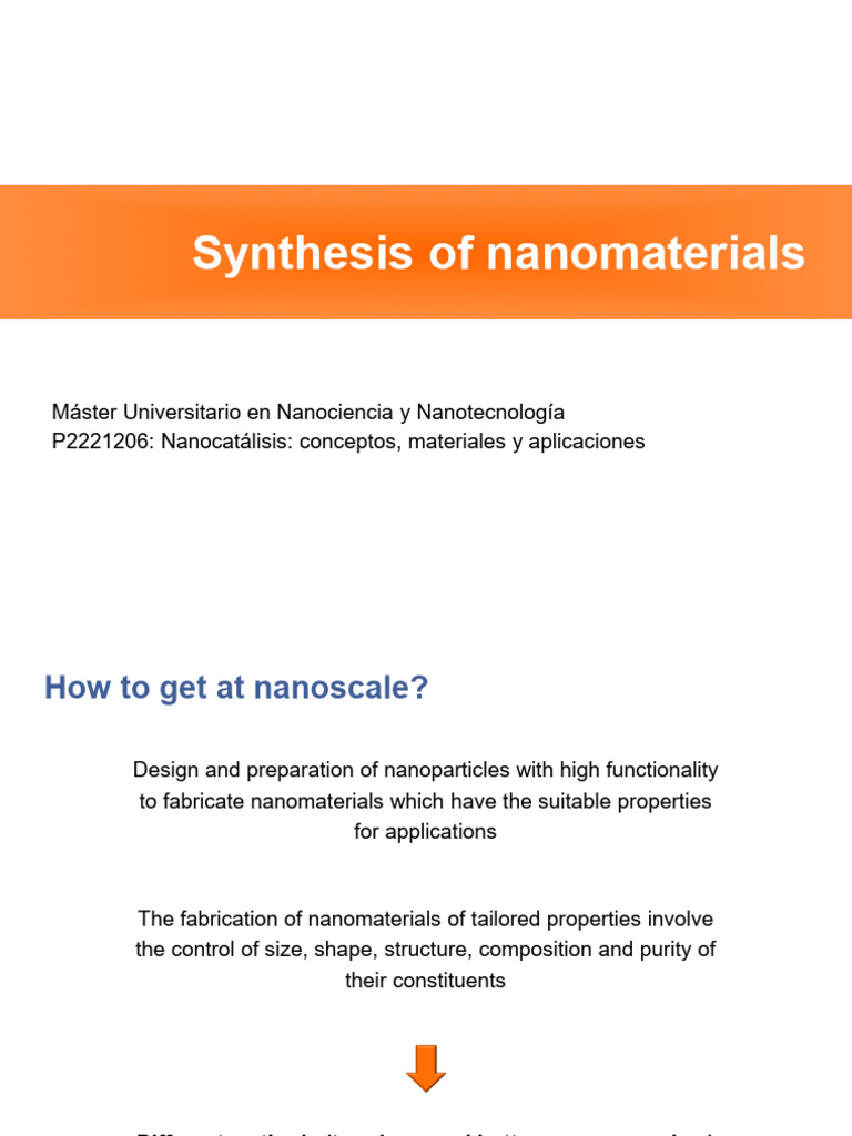 Synthesis Techniques for Nanomaterials | PDF | Nanomaterials | Nanoparticle