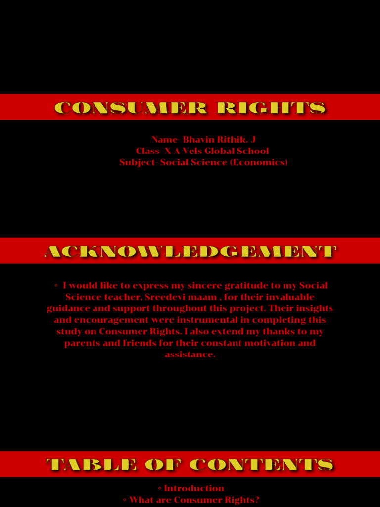 Consumer Rights - PDF First and Final Draft | PDF | Consumer Protection ...