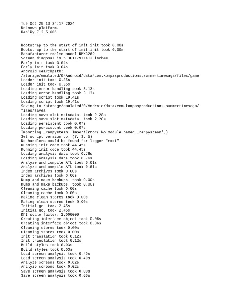 Ren'Py 7.3.5 Initialization Log | PDF | Texture Mapping | Computer ...