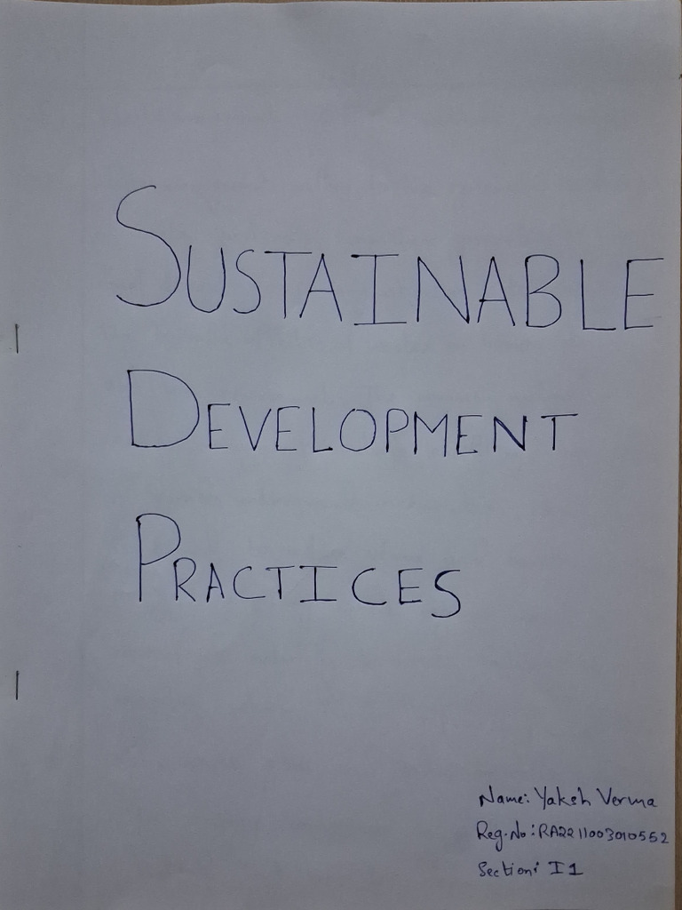 Sustainable Development Practice 552 | PDF