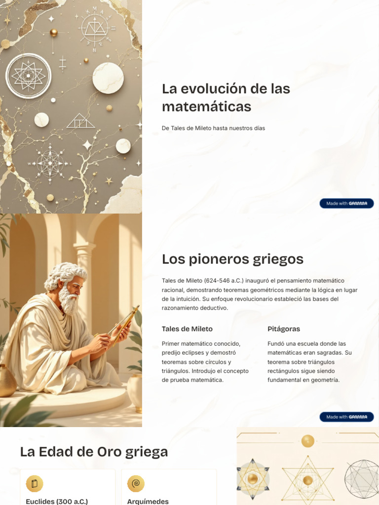 Evolución de las Matemáticas a lo Largo del Tiempo | PDF | Matemáticas ...