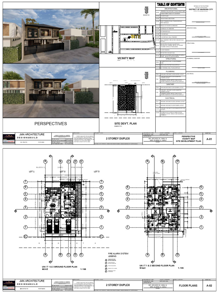 Revised Marikina Plan Compilation. A-01 To P-03 | PDF | Building ...