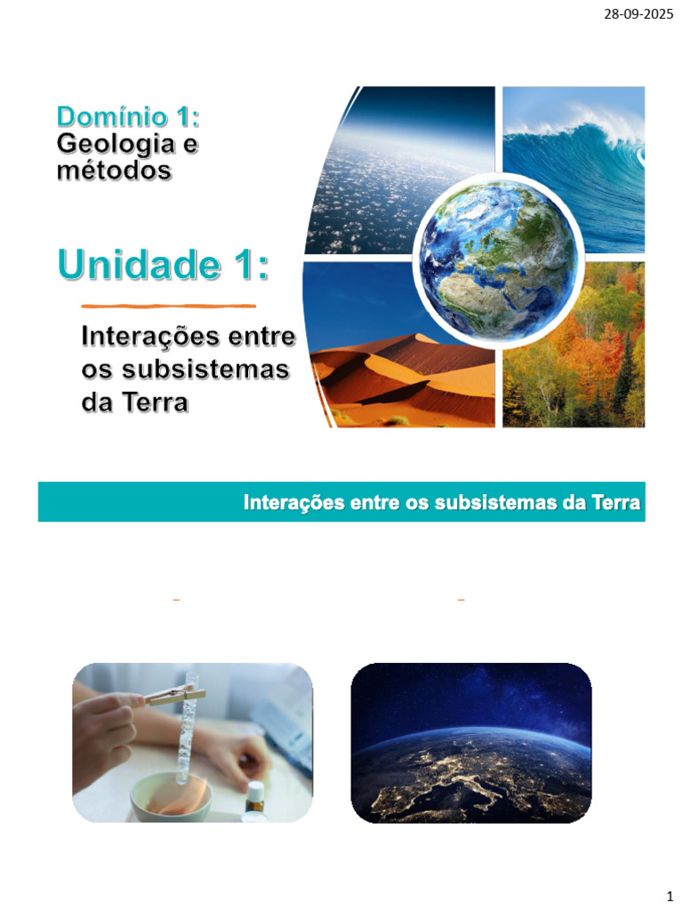 D1 U1 A Terra e Subsistemas Alunos | PDF | Terra | Atmosfera