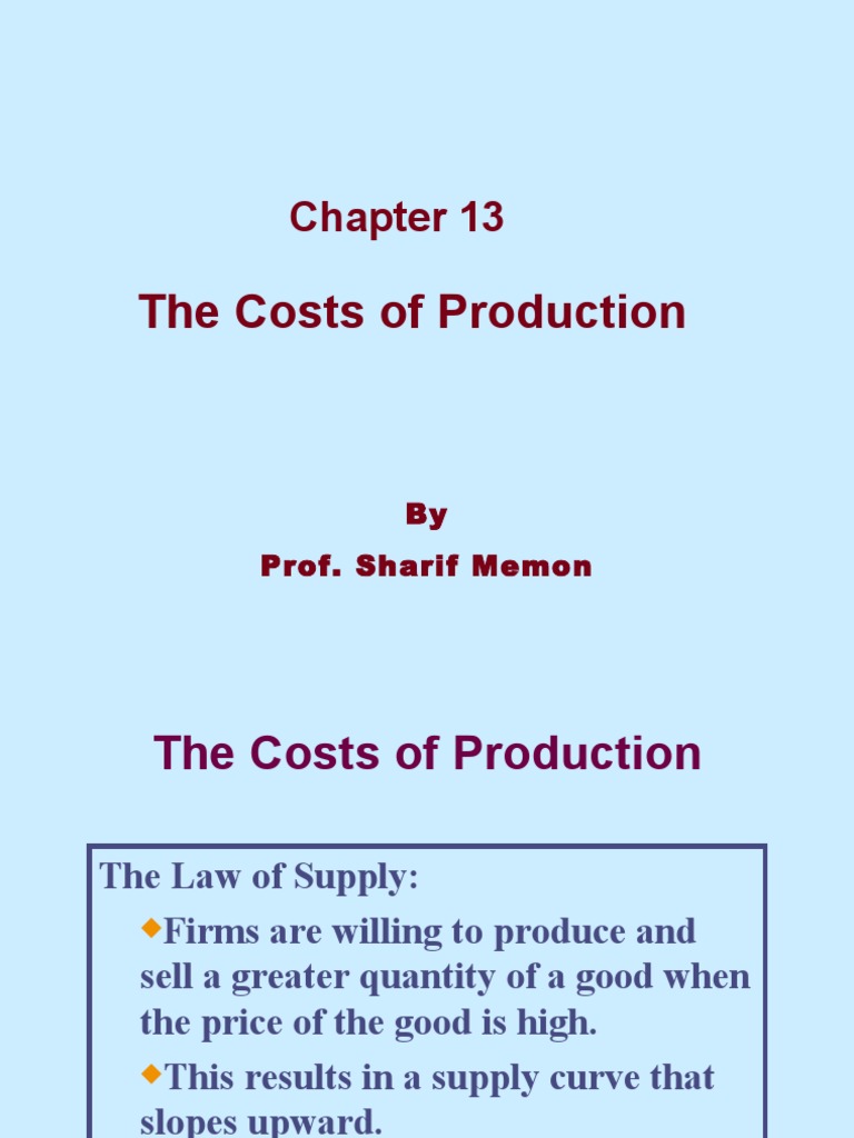 Economics For Managers GTU MBA Sem 1 Chapter 13 | PDF | Average Cost ...