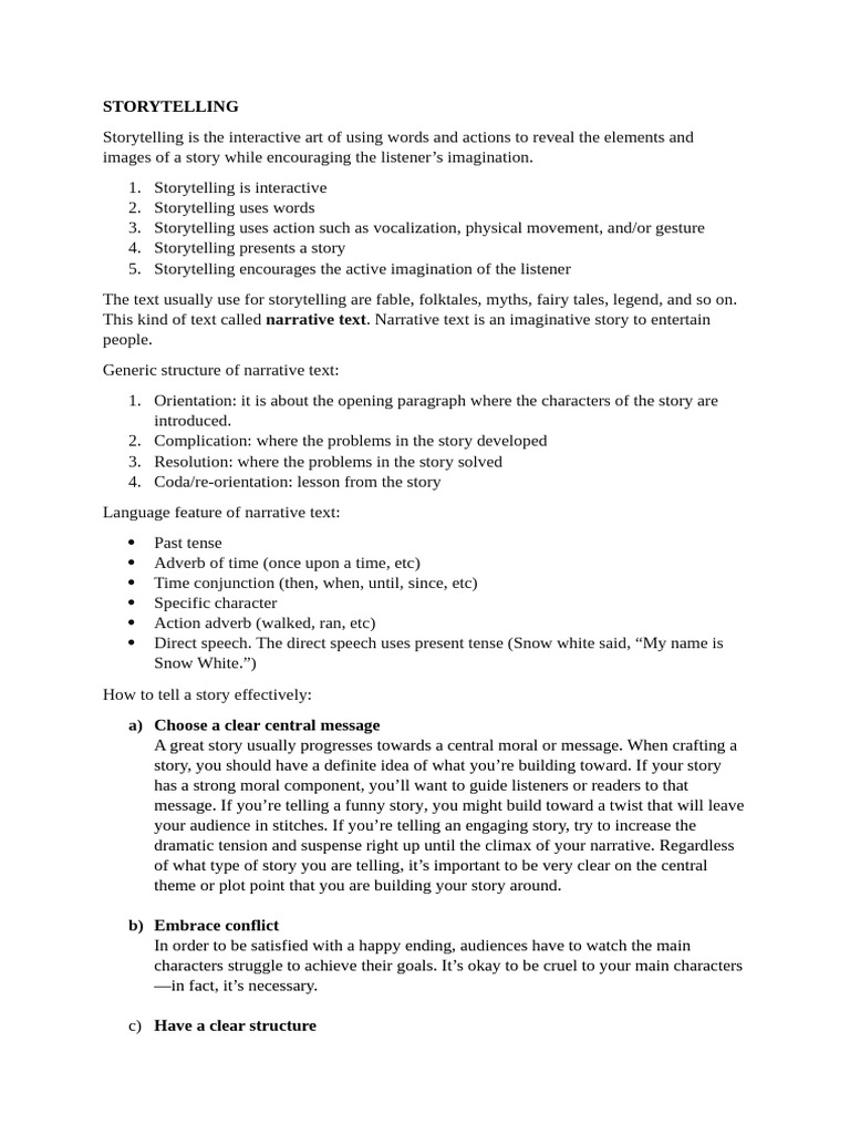 Storytelling | PDF | Storytelling | Narrative