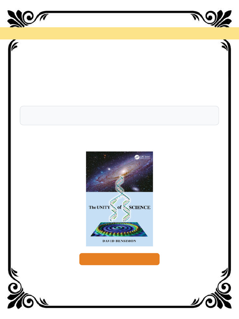 The Unity of Science 1st Edition David Bensimon PDF Available | PDF ...