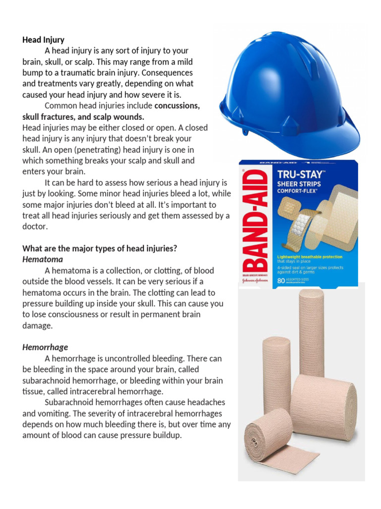 Head Injury | PDF | Traumatic Brain Injury | Bleeding