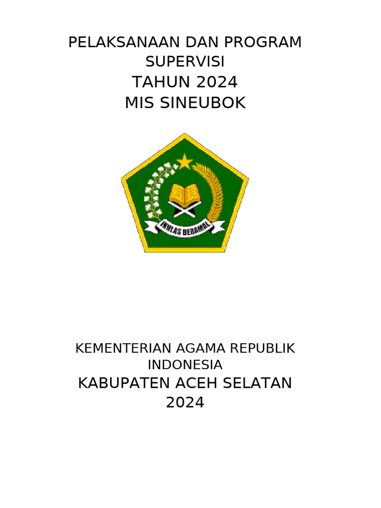 Program Supervisi Akademik 2024 | PDF