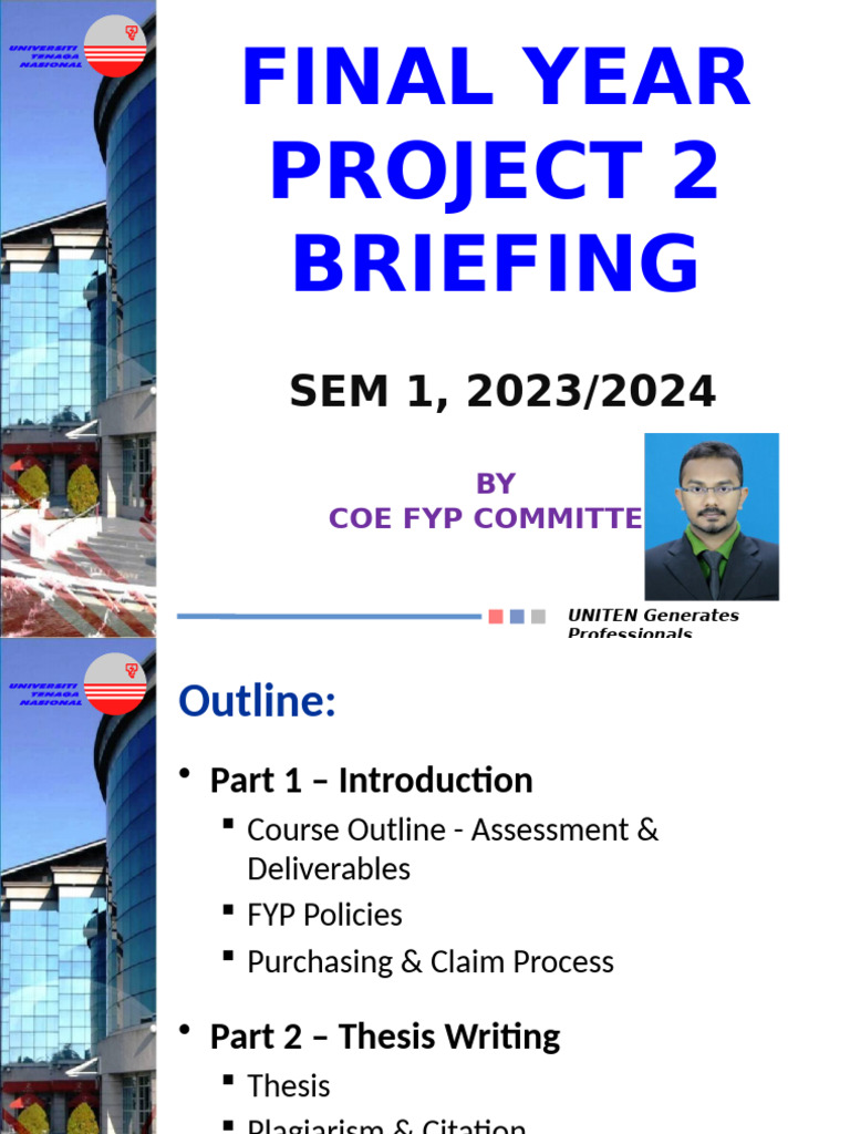 UNITEN FYP 2 Guidelines 2023/2024 | PDF | Turnitin | Thesis