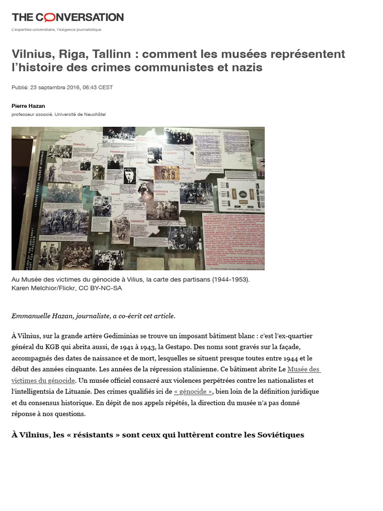 Musées des crimes communistes et nazis | PDF | Union soviétique ...