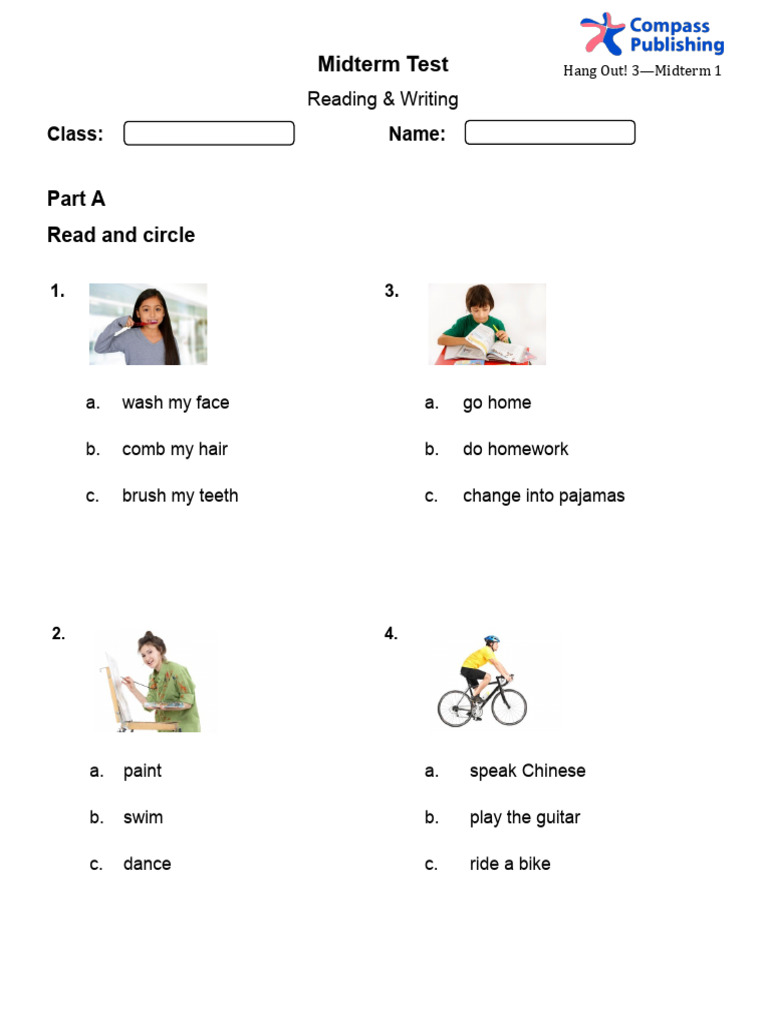 Midterm Test: Reading & Writing Skills | PDF