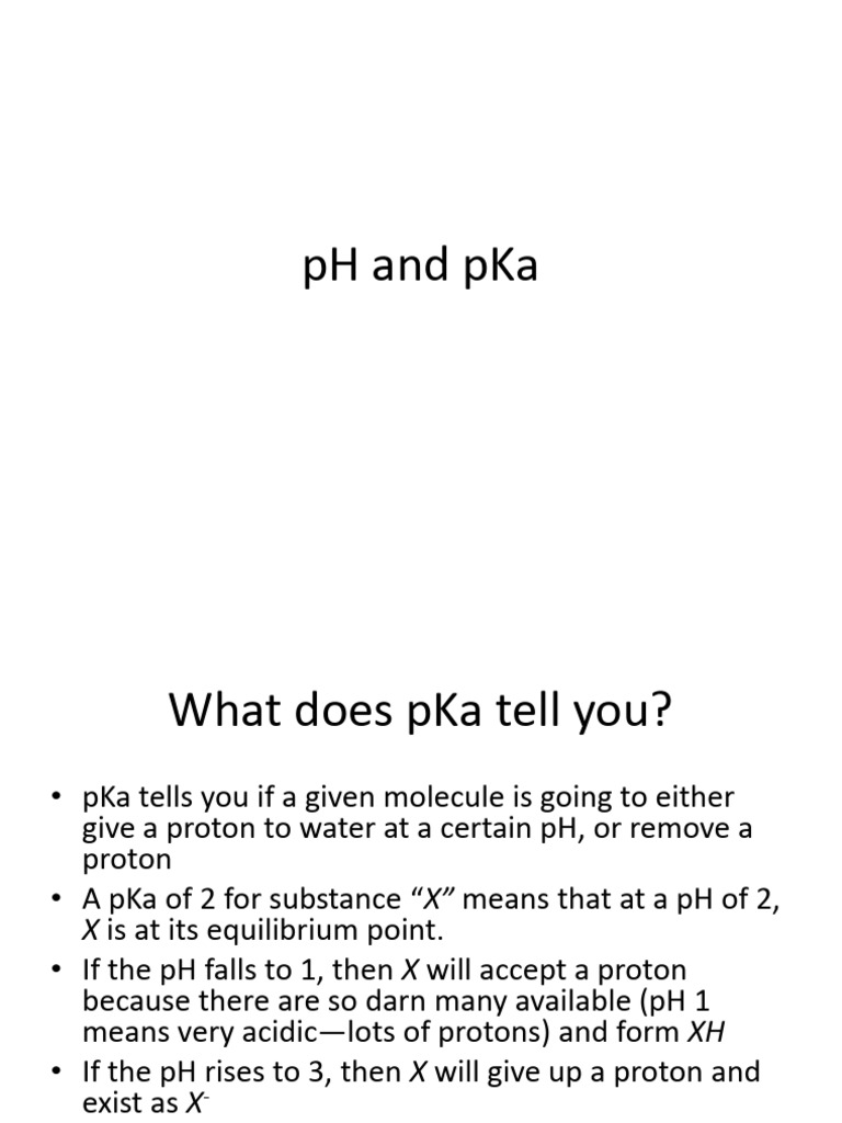 PH - Pka | PDF | Acid Dissociation Constant | Acid