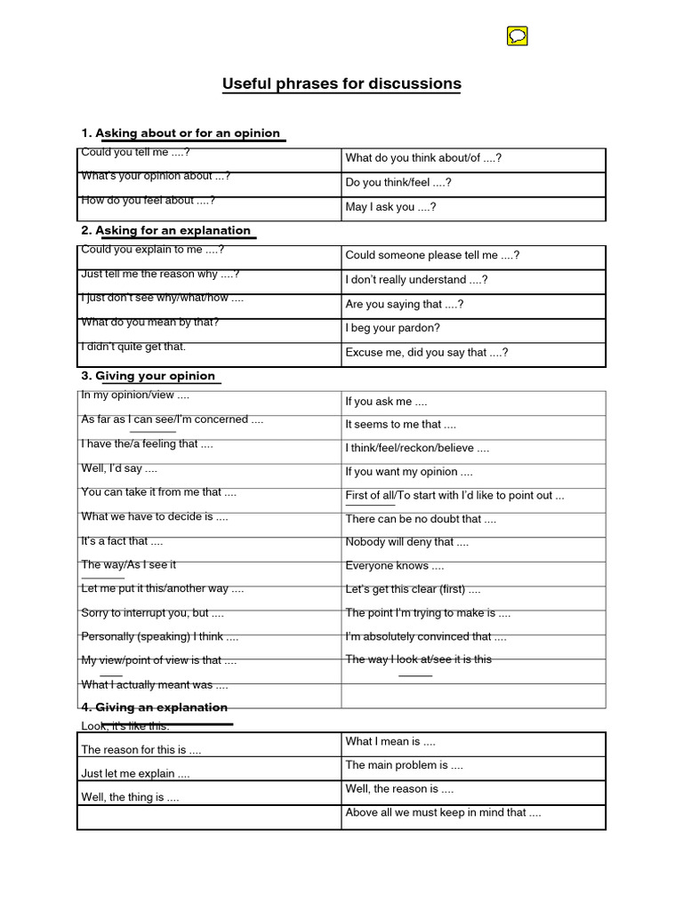 Essential Phrases for Effective Discussions | PDF