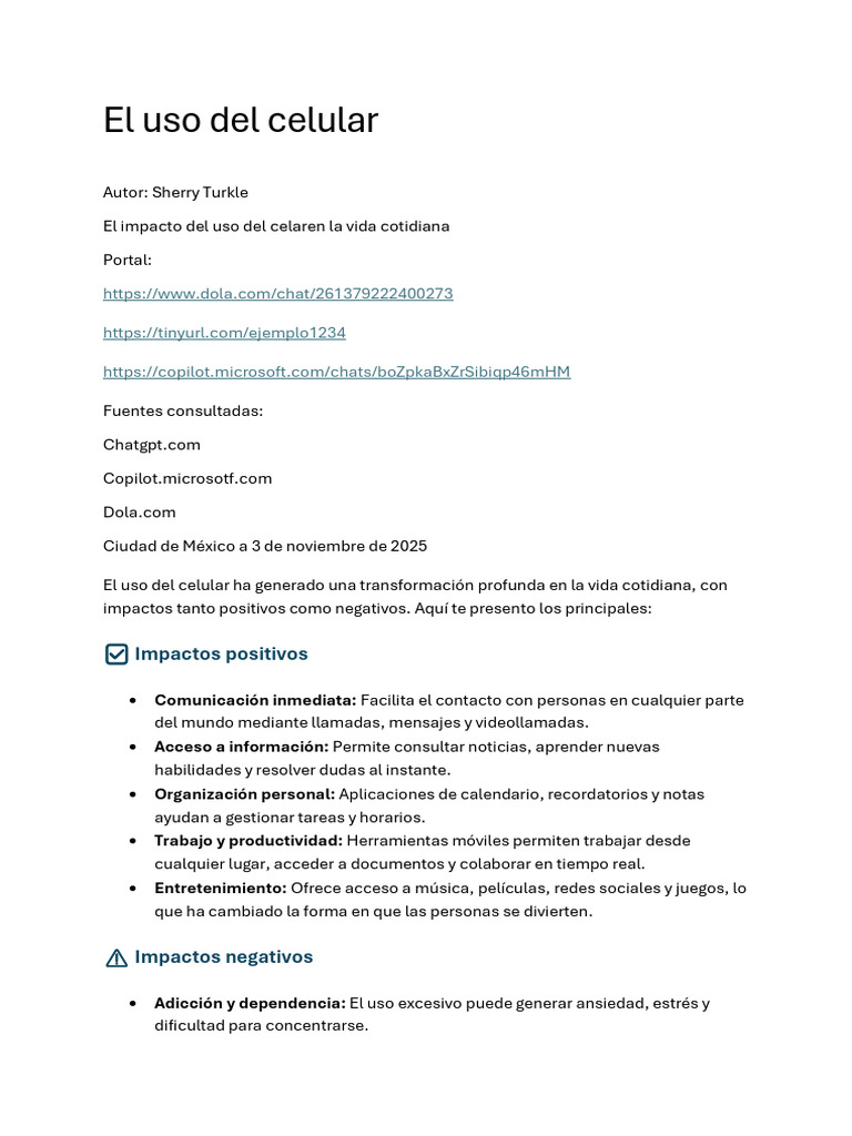 Impacto del uso del celular en la vida diaria | PDF | Contraseña | Las ...