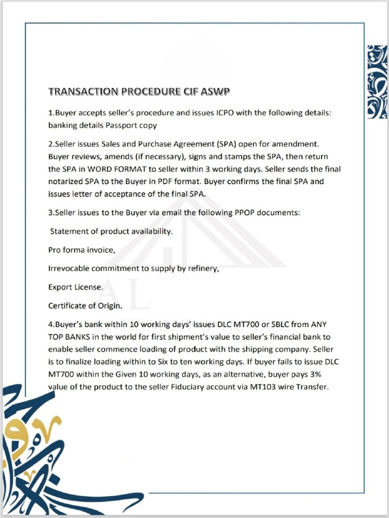 Cif Transaction | PDF