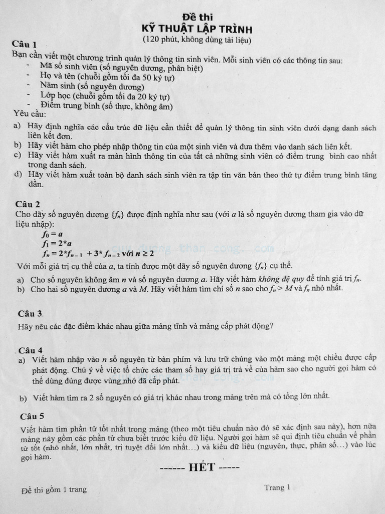 Ky Thuat Lap Trinh KTLT Cq2010 (Cuuduongthancong - Com) | PDF
