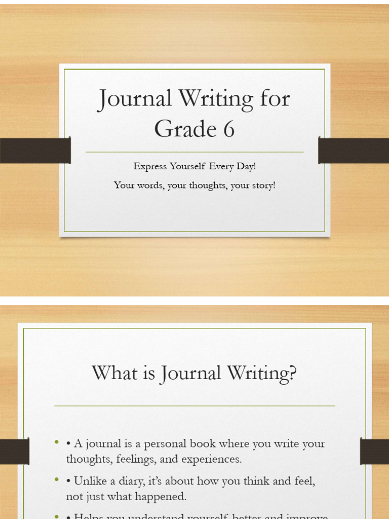Journal Writing Guide for Grade 6 | PDF