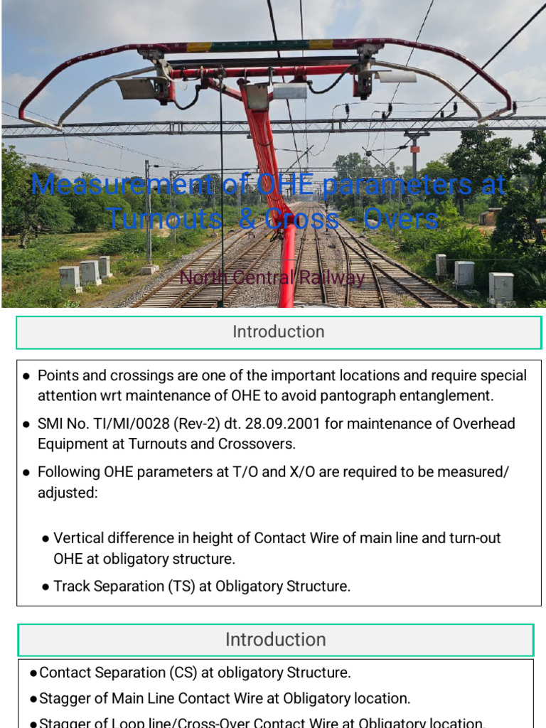 OHE Parameter Measurement Guidelines | PDF | Manufactured Goods | Rail ...