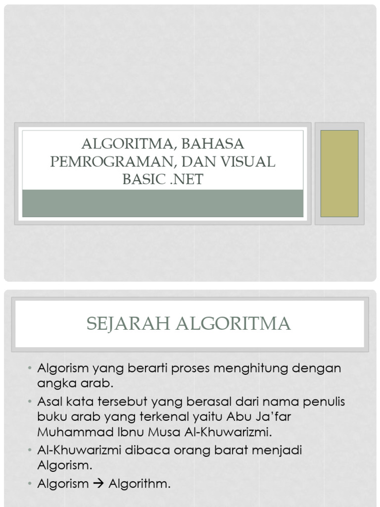 Algoritma dan Pemrograman Visual Basic .NET | PDF