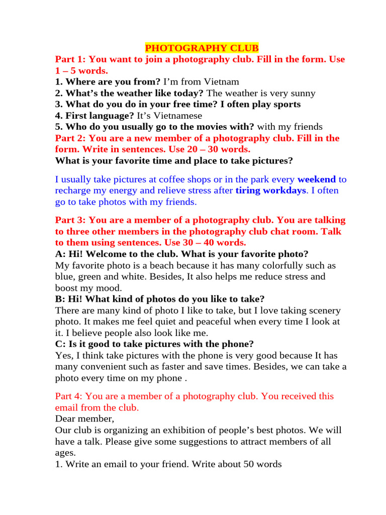 Join Our Photography Club Today! | PDF