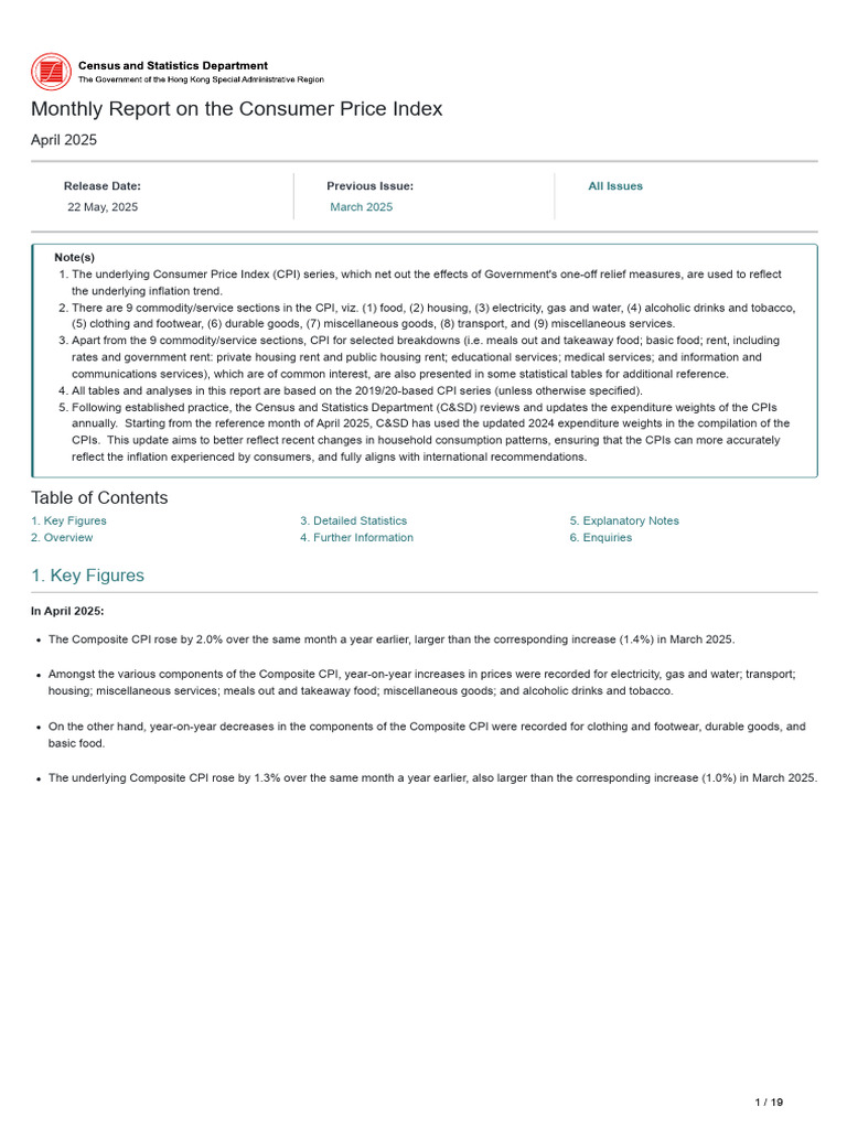 April 2025 Consumer Price Index Report | PDF | Consumer Price Index ...