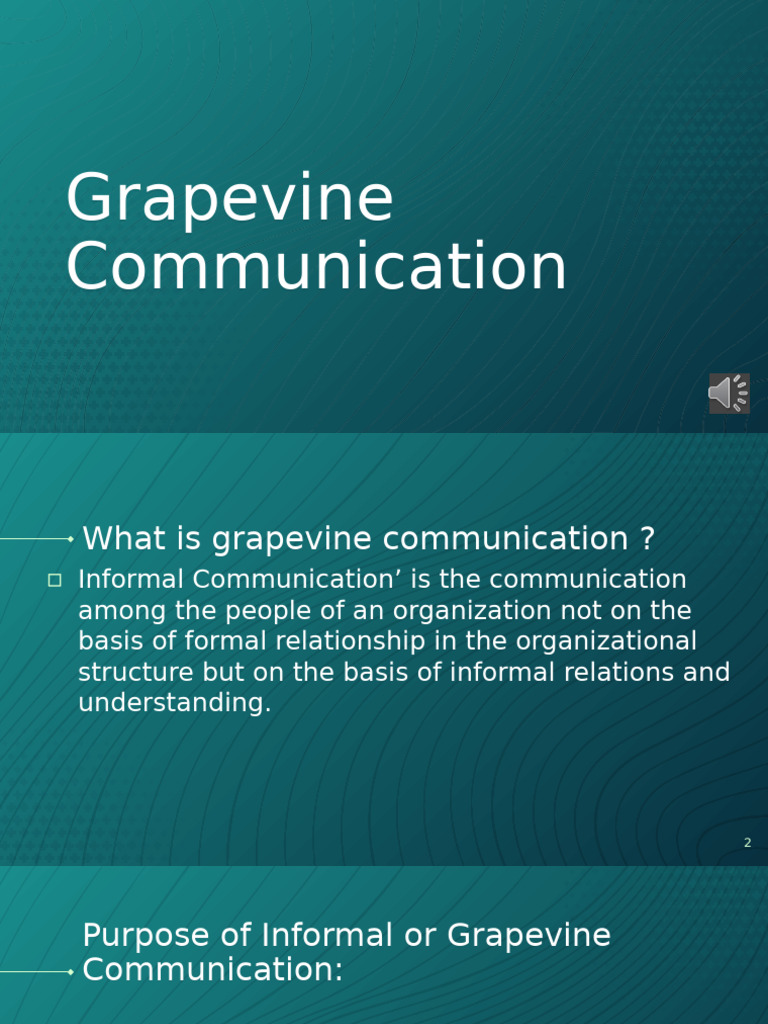 Understanding Grapevine Communication | PDF