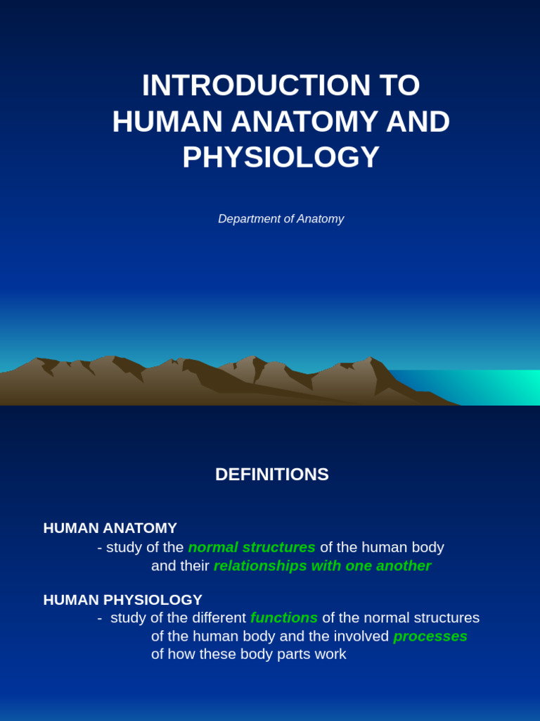 Human Anatomy and Physiology Overview | PDF | Anatomical Terms Of ...