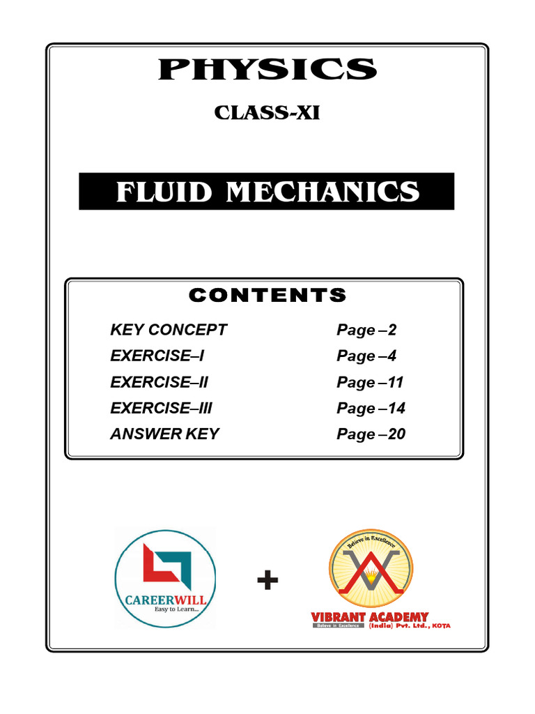 Fluid Mechanics Concepts and Exercises | PDF | Buoyancy | Pressure
