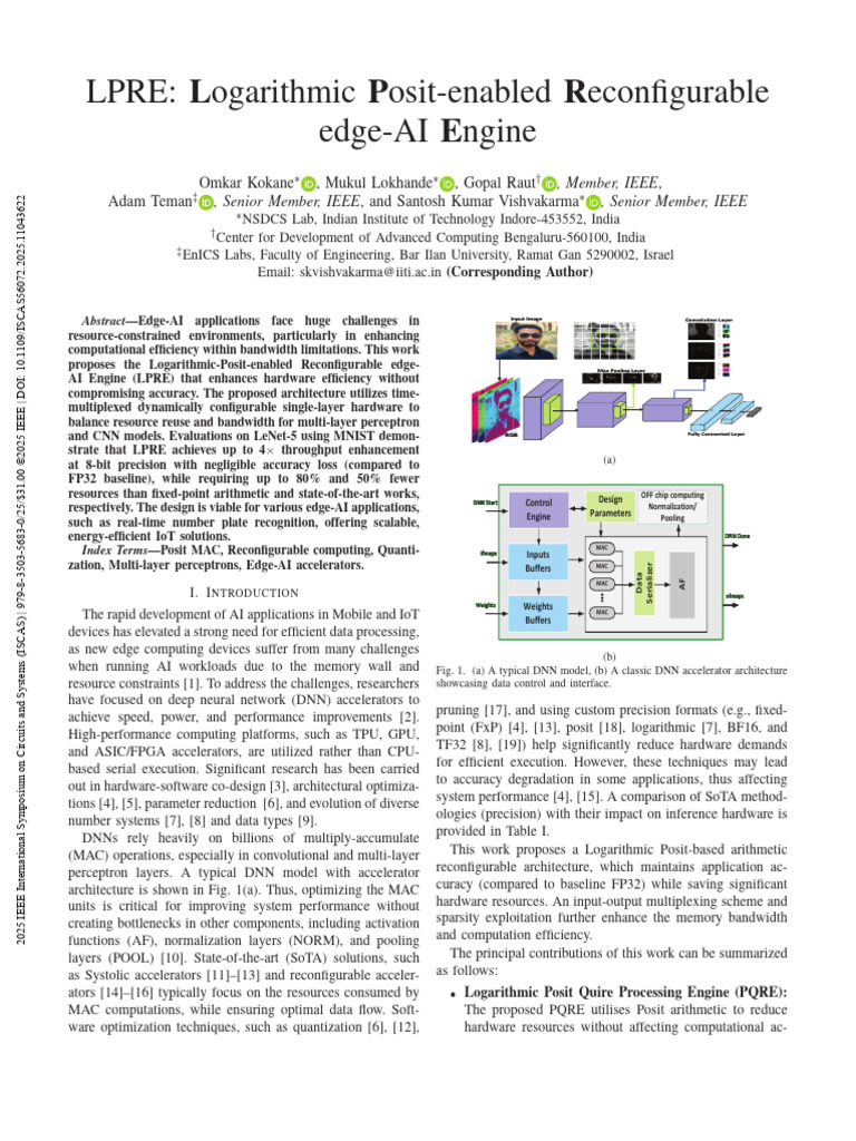 Logarithmic Posit Edge-AI Engine | PDF | Deep Learning | Computing