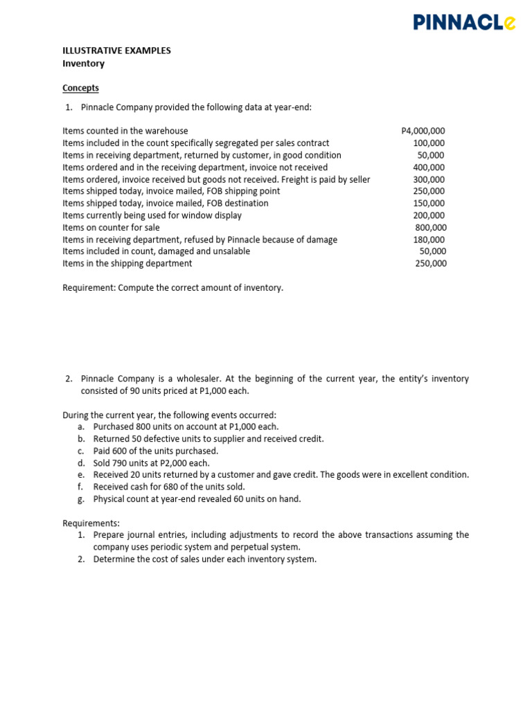 Inventory Calculation and Analysis Guide | PDF | Cost Of Goods Sold ...