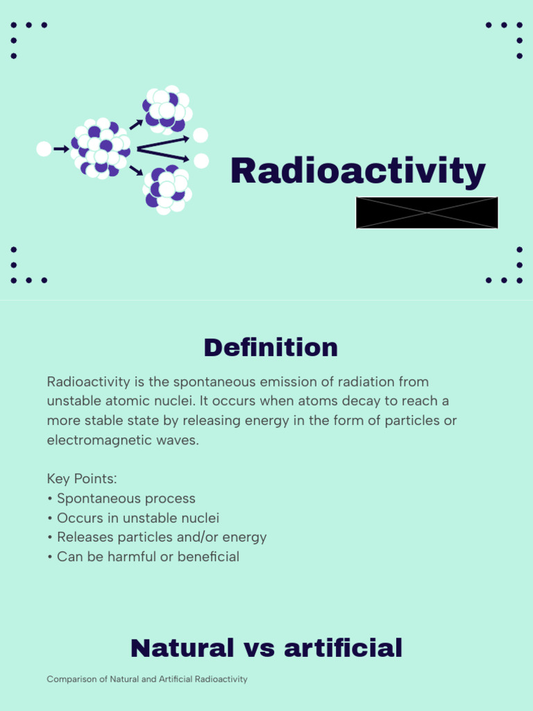 Understanding Radioactivity Basics | PDF | Radioactive Decay | Atoms