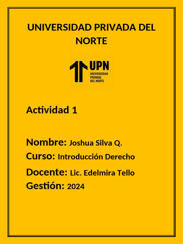 Trabajo UPN. 1 | PDF