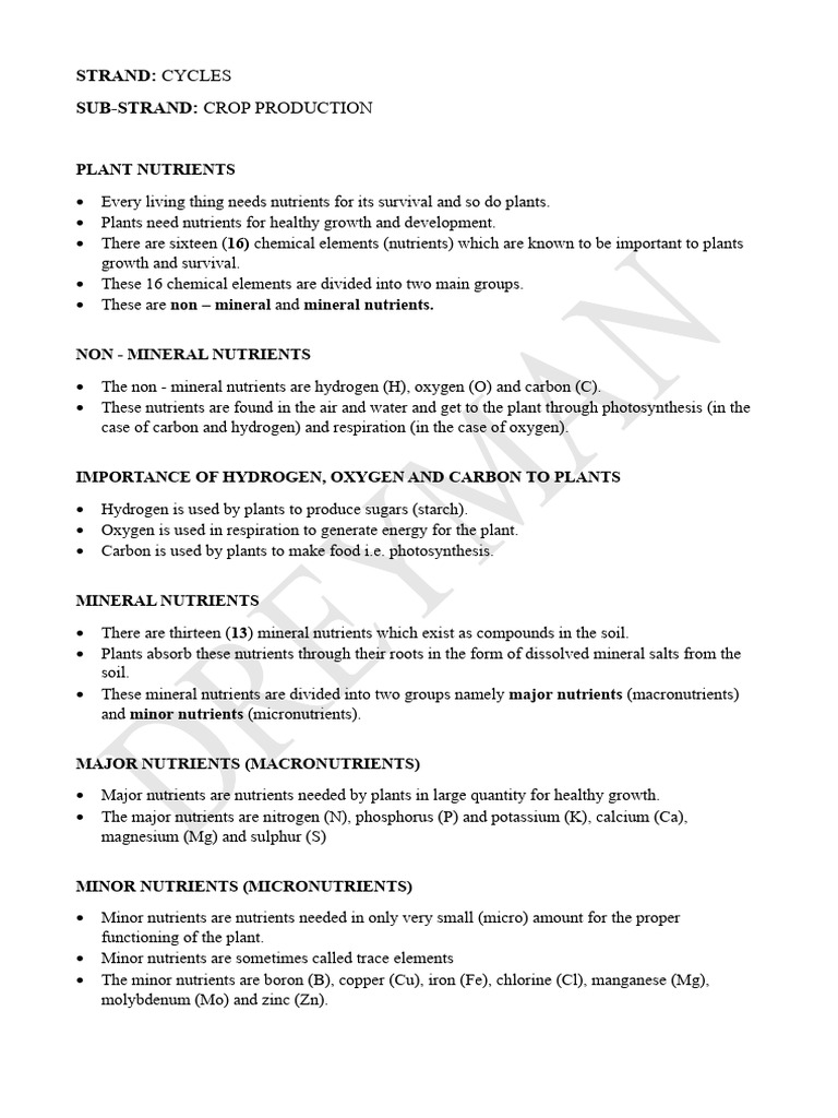 Essential Plant Nutrients Guide | PDF | Plant Nutrition | Fertilizer
