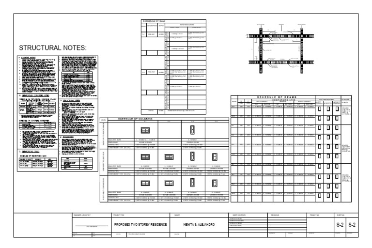 Structural Notes:: Nenita S. Alejandro Proposed Two Storey Residence ...