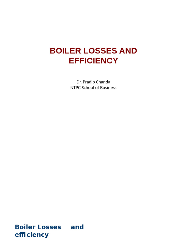 Boiler Losses and Efficiency Analysis | PDF | Combustion | Boiler