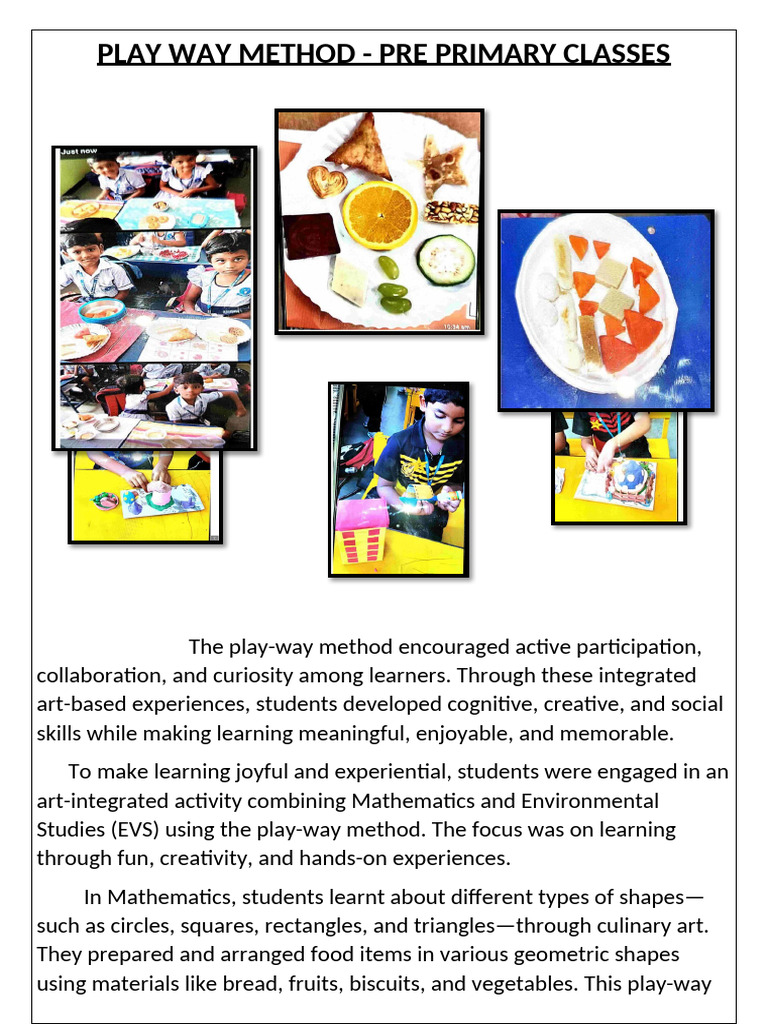 Play-Way Method in Pre-Primary Education | PDF