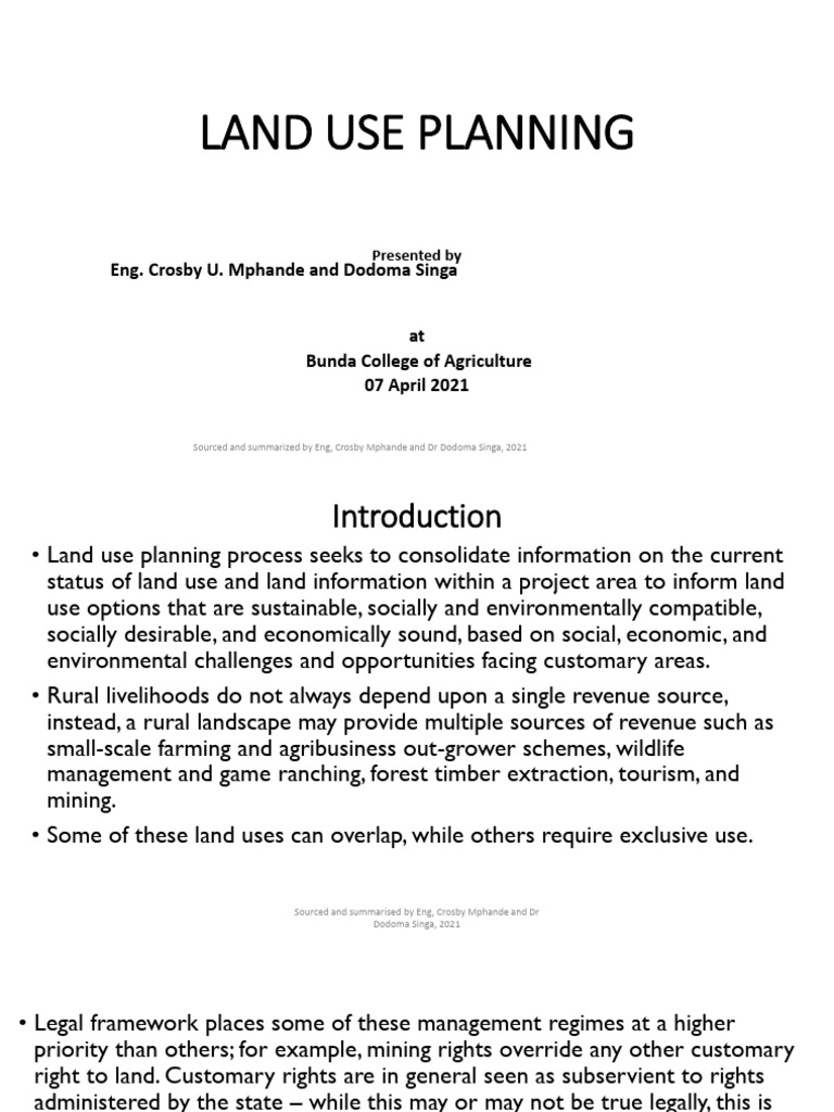 Land Use Planning for Sustainable Development | PDF | City | Flood